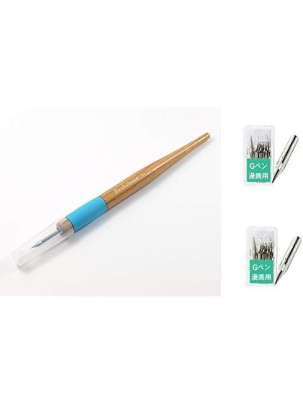 Comic Pen Nib Holder & Chrome Pen Set with 10 Nibs - Perfect for Artists - Picture 2 of 4